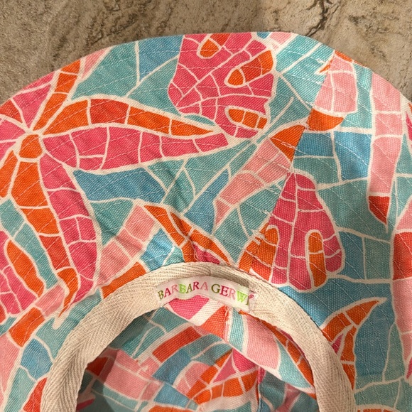 Barbara Gerwit Multicolor 100% Canvas Cotton Extra Wide Brim Sun Hat - Picture 8 of 8